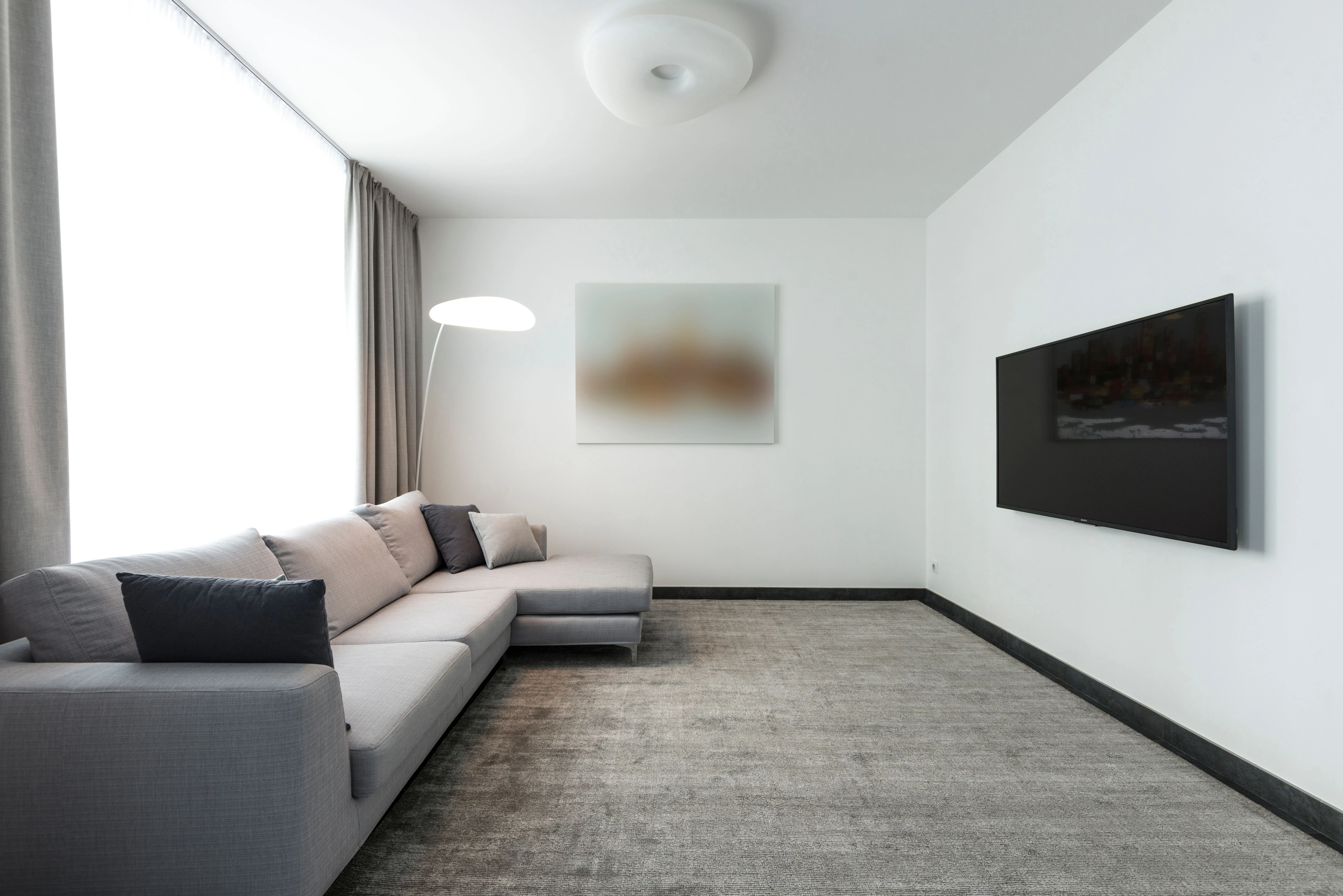 Freshly cleaned carpet in a bright Soquel, CA living room